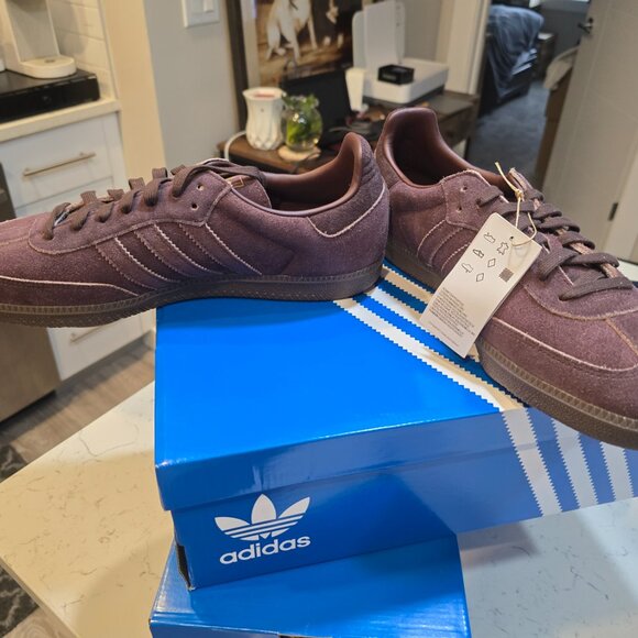 Adidas Originals Mens Samba OG Shadow Brown Chalky Brown Size 12 [JI3211] NEW - Picture 3 of 10